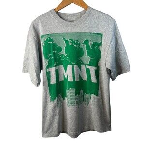 Teenage Mutant Ninja Turtles Gray Vintage Short Sleeve Tshirt Size Large